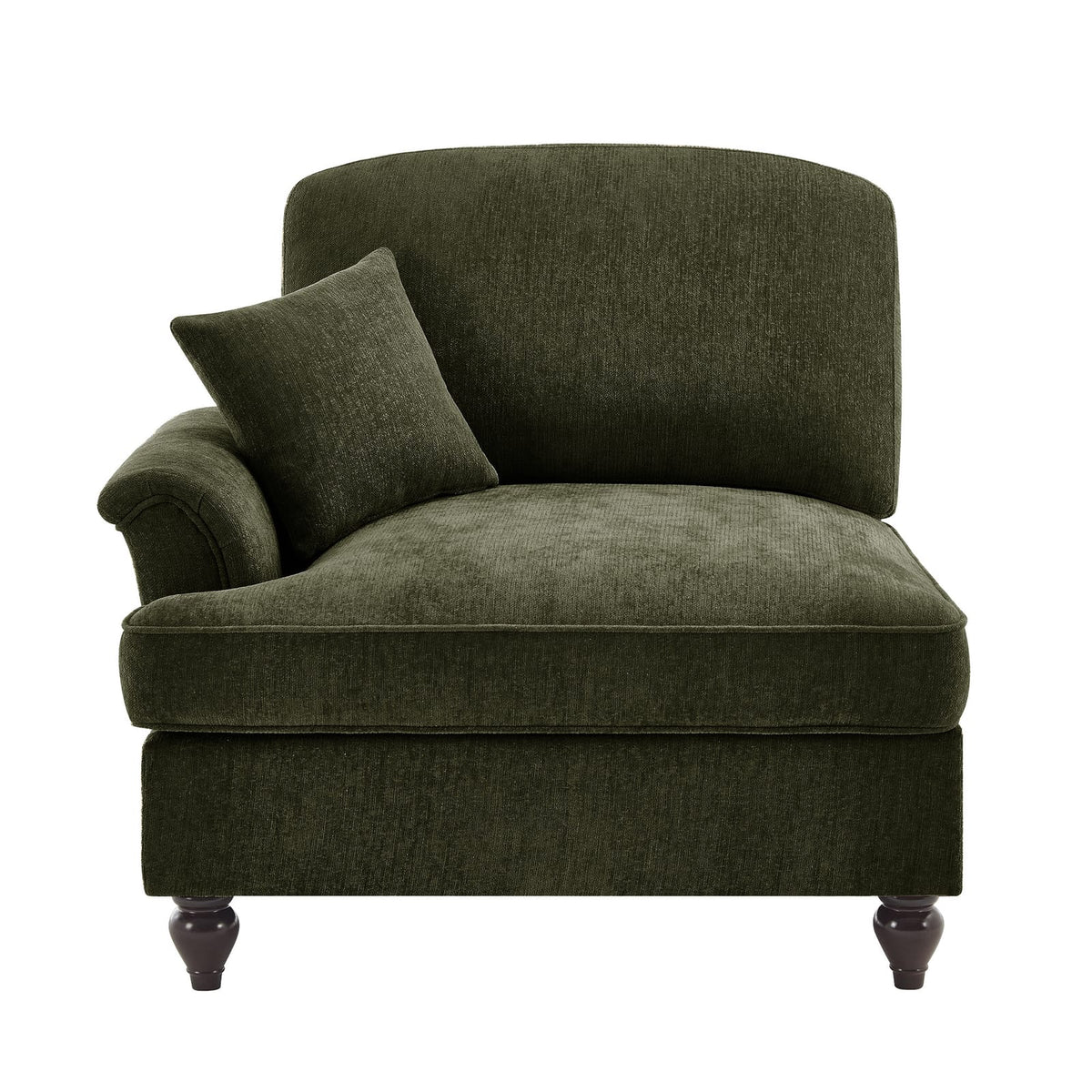 Chenille Sofa - 1 Seat - Green for Living Room Apartments