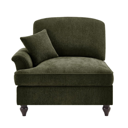 Chenille Sofa - 1 Seat - Green for Living Room Apartments