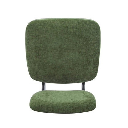 Modern Green Lounge Chair Set - 2 Chairs, Polyester & Wood