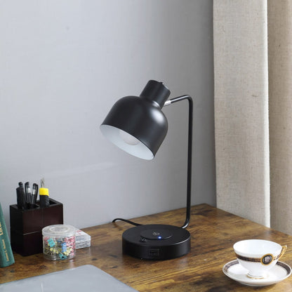 Multicolor Metal Desk Lamp with USB Charging Station