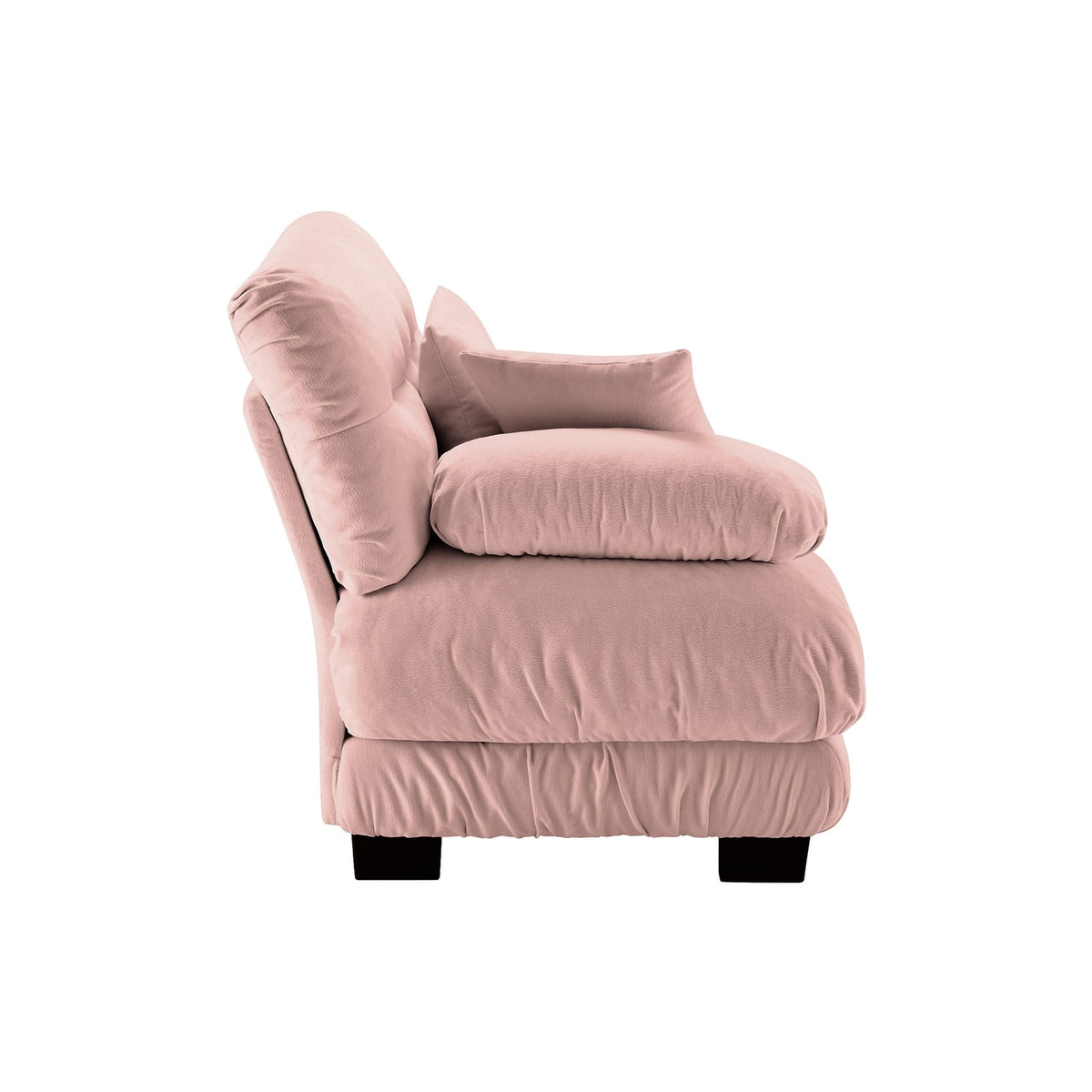 Pink Chenille Pariss Sofa - 2 Seat Armless