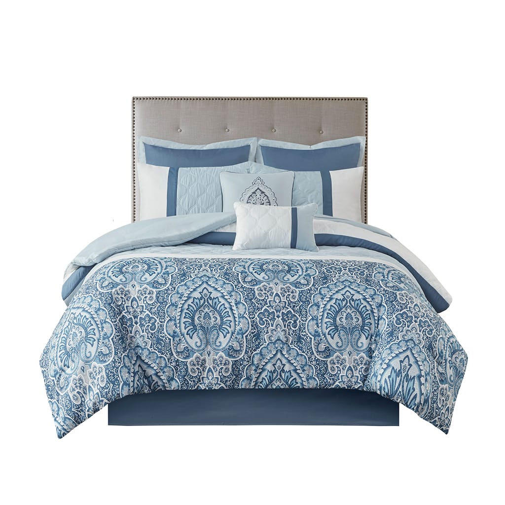 Cal King Comforter Set - Blue Comfort & Storage