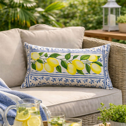Outdoor Multi-Color Polyester Lumbar Pillows - 14x24
