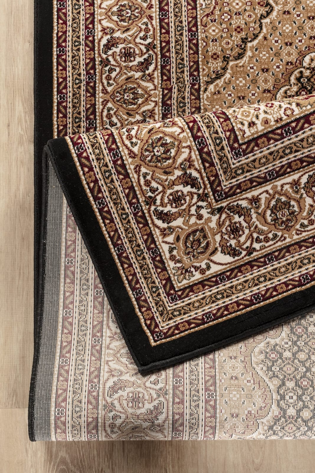 Black and Ivory Medallion Area Rug - 3' x 5' Rectangle