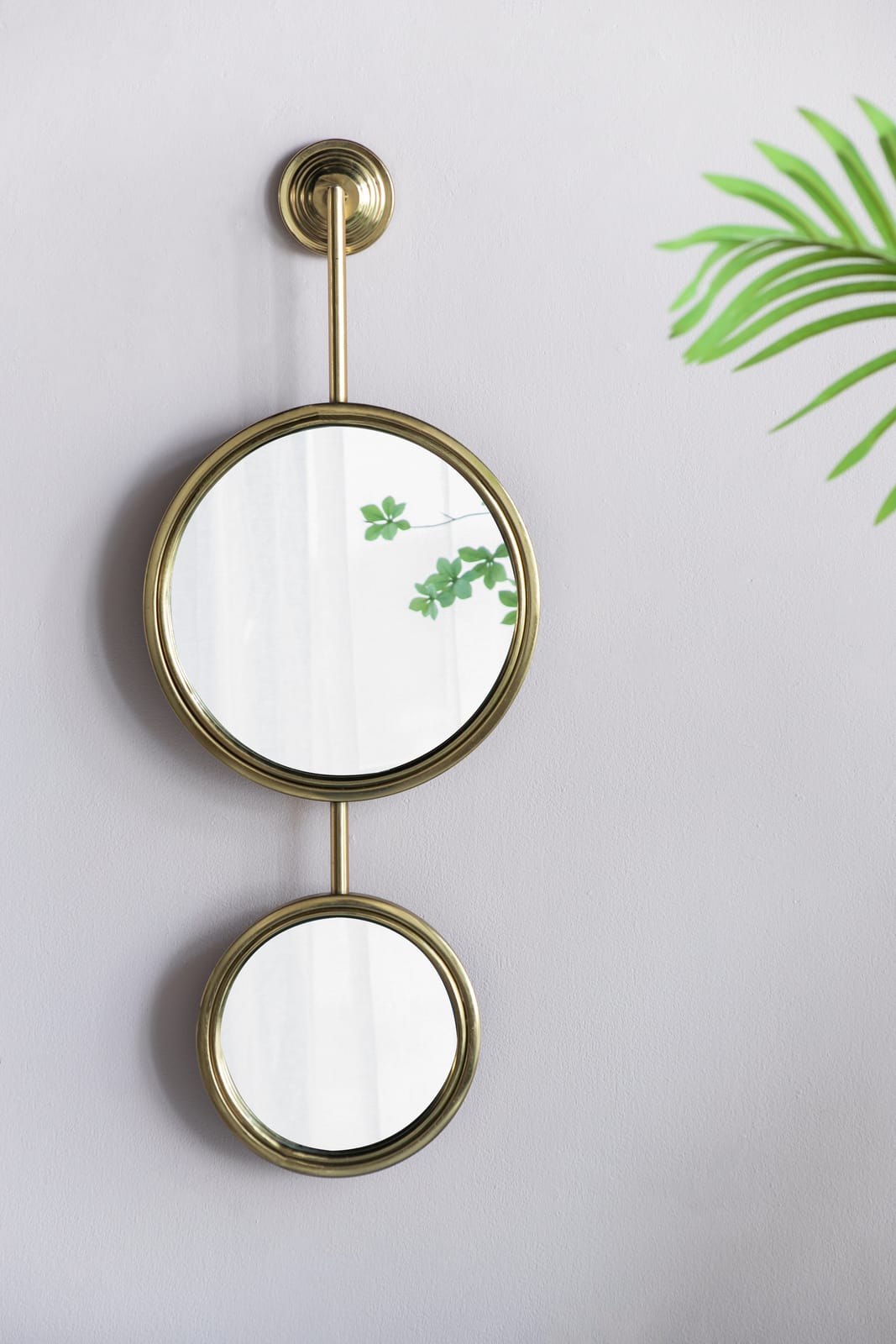Gold Iron Bathroom Mirror - 11x28.5 Inch Wall Decor