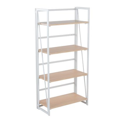 Contemporary Bookcase - Natural Wood Shelves