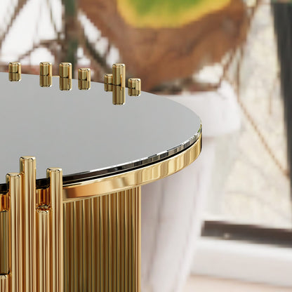 Modern Black Stainless Steel Coffee Table - Sleek & Durable Design