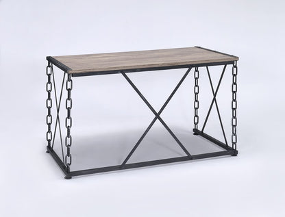 Black Oak Writing Desk - Rectangular Office Table