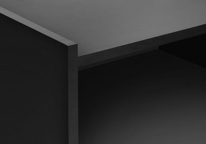 Black Laminate Storage Accent Table - Nightstand & End Table