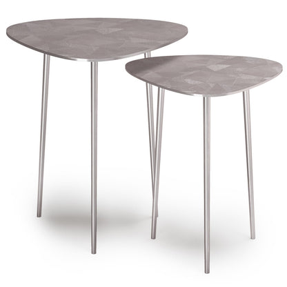 Gray Iron Nesting Tables - 2 Piece Set
