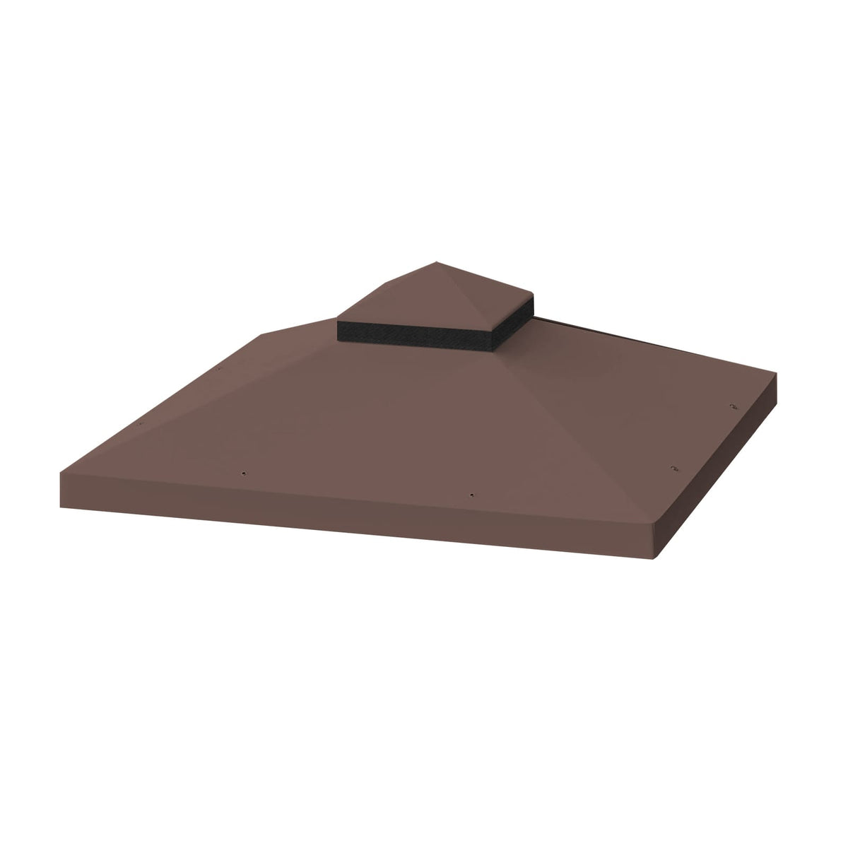 10x10 Ft Patio Gazebo Canopy - Coffee Fabric Replacement Top