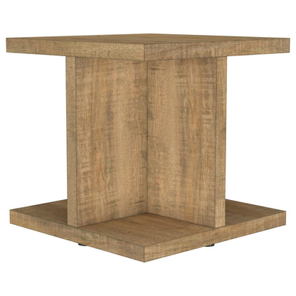 Metron Mango Square End Table - Open Storage Side Table