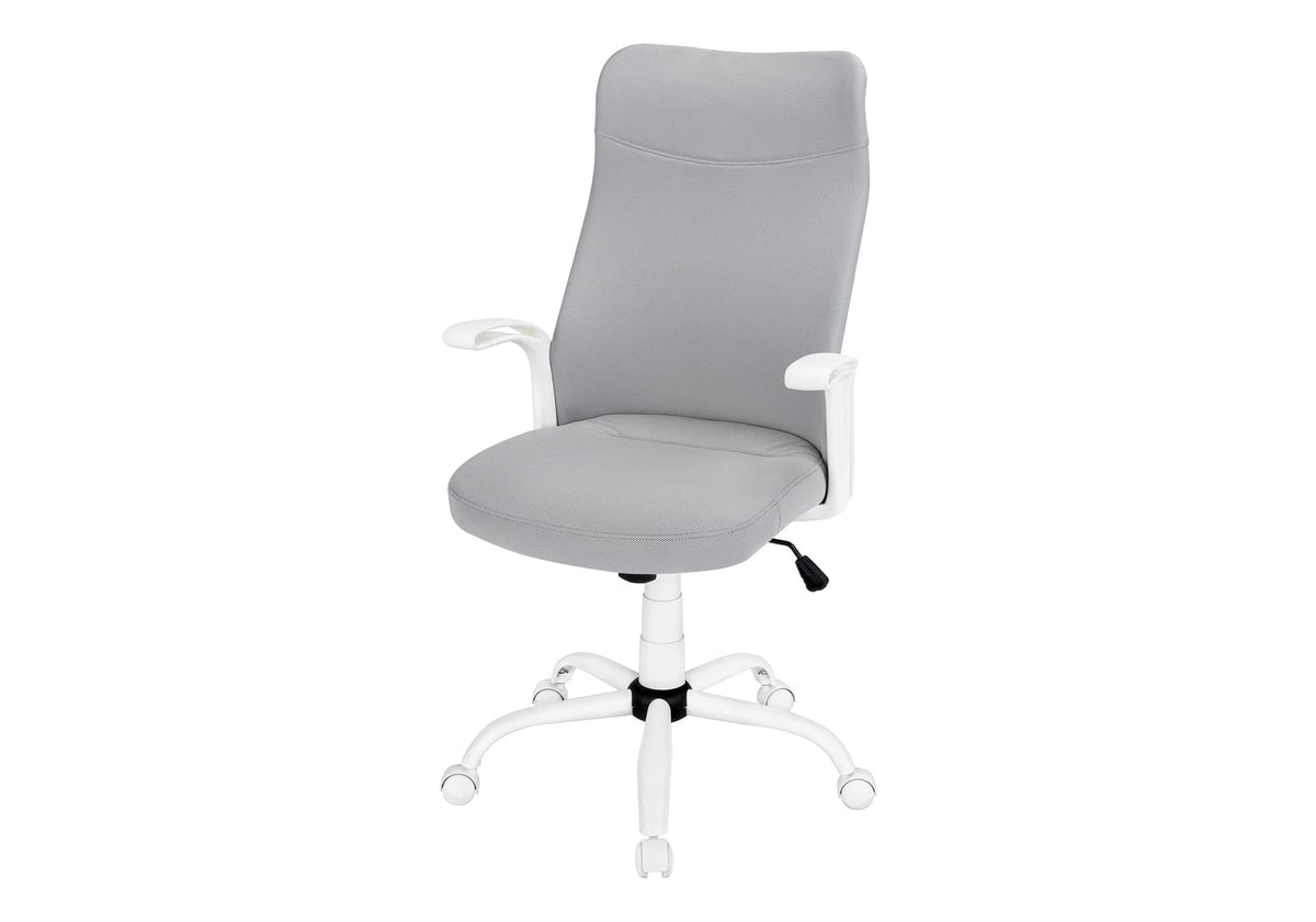White Adjustable Office Chair - Ergonomic Swivel Desk Chair