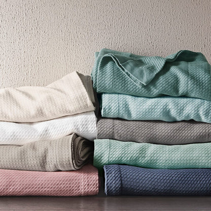 Soft Cotton Blue Blanket - 90x90 Inches