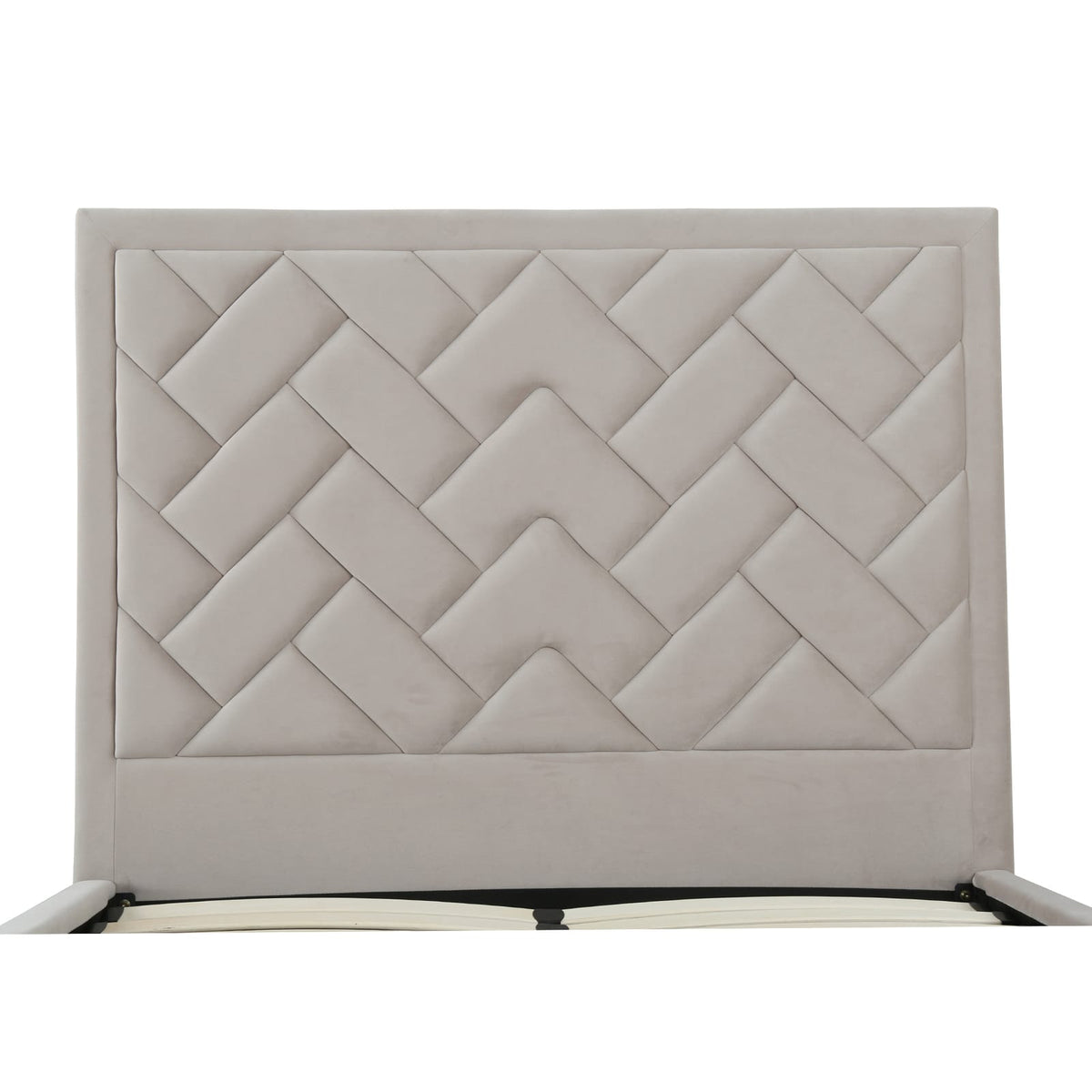 Greige Eucalyptus Full Bed Frame with Headboard