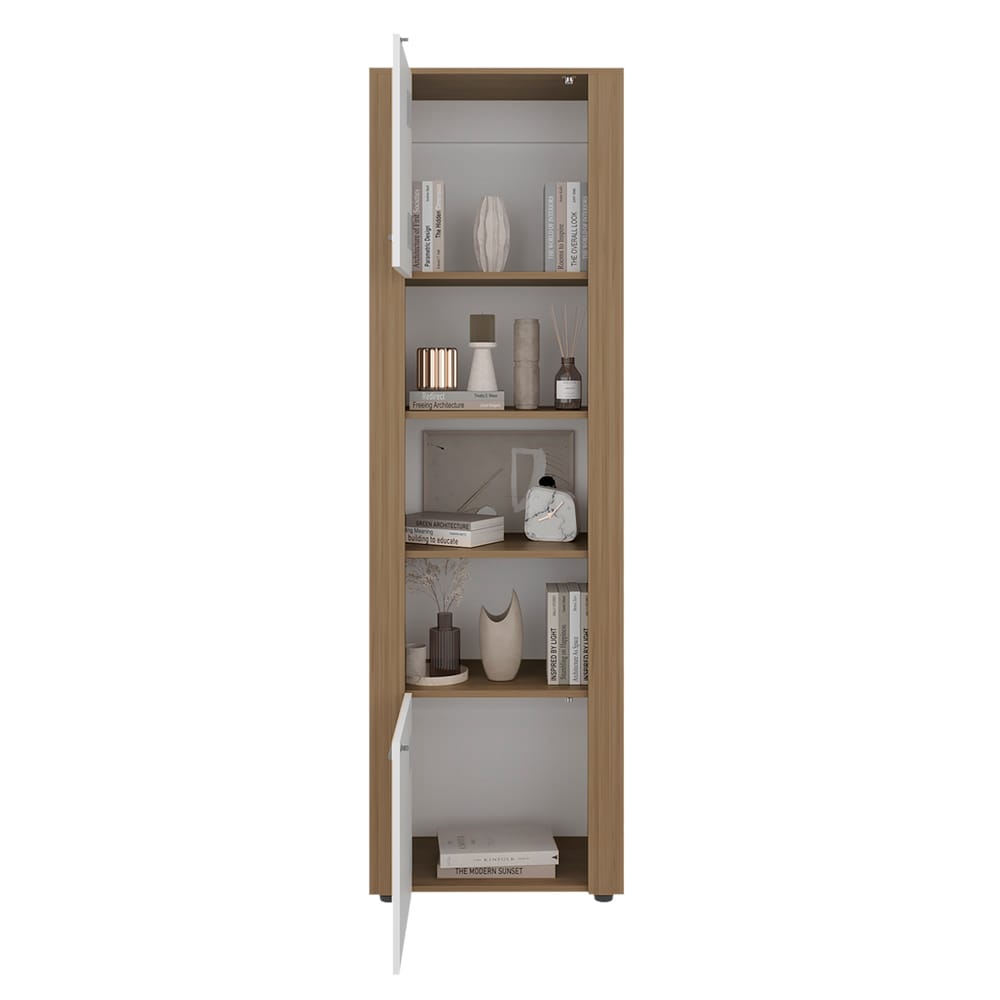 Multi-Color Dupont Bookcase - 5 Shelf Storage Cabinet for Home Office