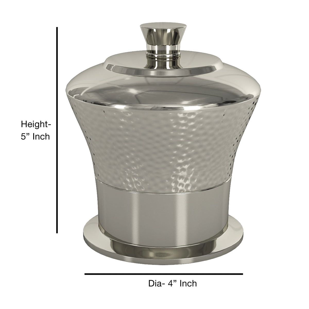Classic Stainless Steel Vanity Jar - Stylish Storage for Cotton Swabs & Bath Salts