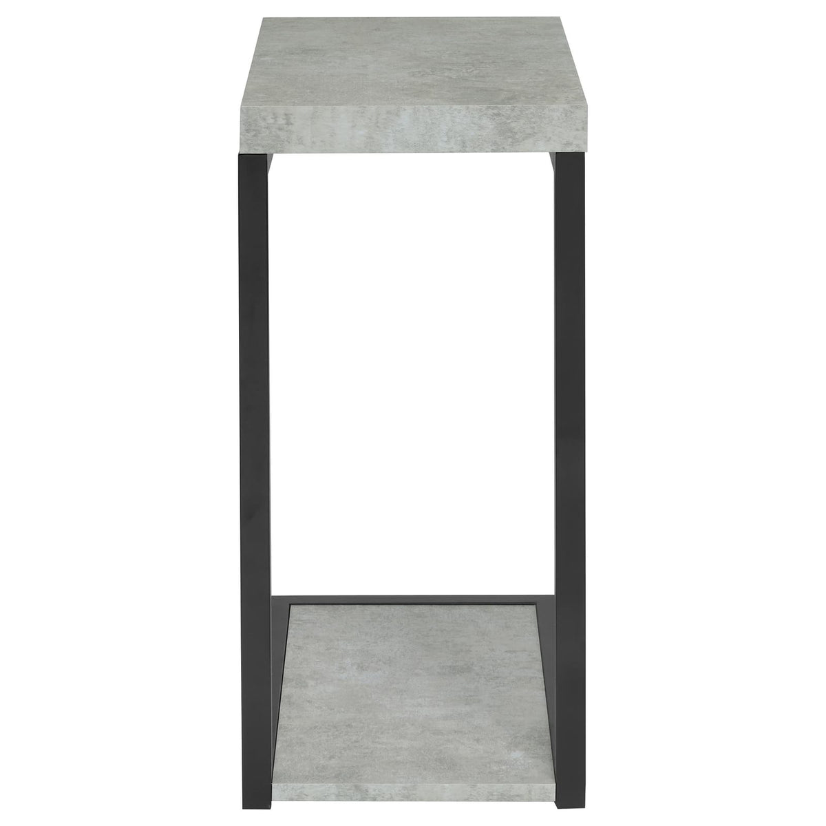 Cement and Black Snack Table - Industrial Style