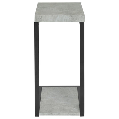 Cement and Black Snack Table - Industrial Style
