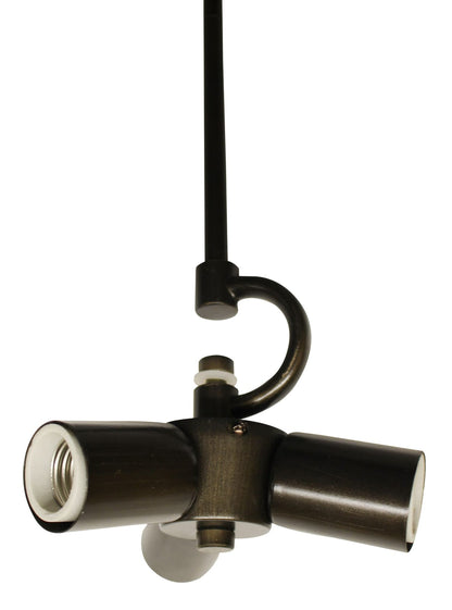 Oil-Rubbed Bronze Linen Pendant Light Fixture - 3 Lights