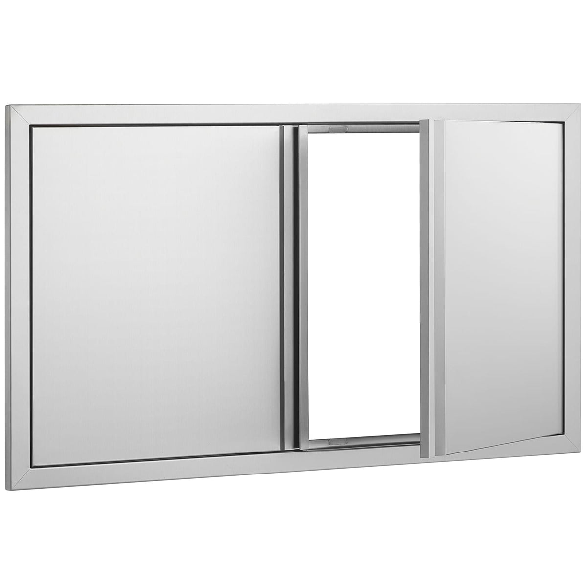 Silver Stainless Steel Outdoor Kitchen Access Door for BBQ Island
