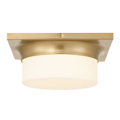 Antique Brass LED Flush Mount Light Fixture