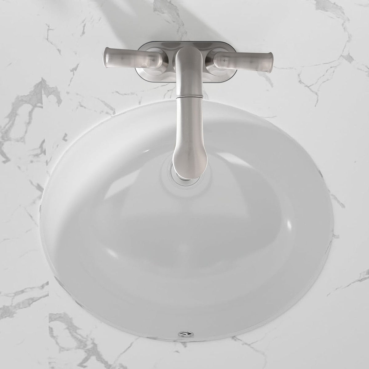 Modern White Ceramic Bathroom Sink Basin for Cabinet Renovation
