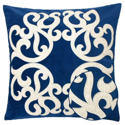 Indigo Polyester 20x20 Pillow Cover - Set of 2