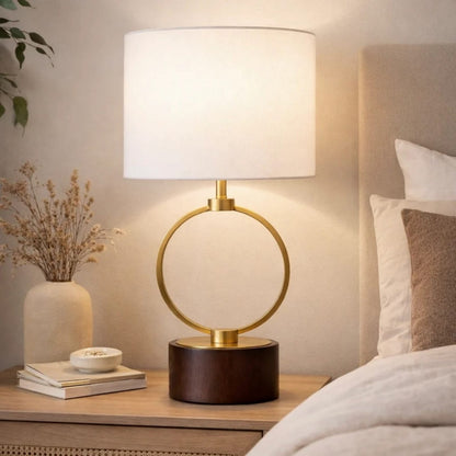 White Metal Table Lamp - Bedroom & Study Lighting