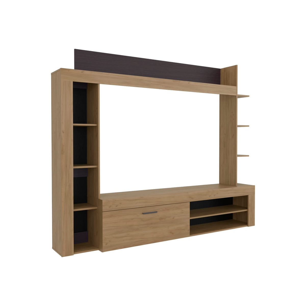 Multicolor Particle Board TV Stand with Storage