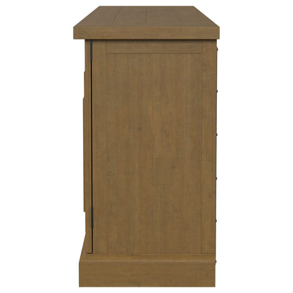 Allende Rustic Honey 4-door Sideboard - Farmhouse Dining Storage