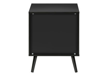 Black Accent Table with Storage Drawers - 24" High
