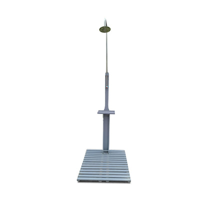Outdoor Garden Pool Shower - Gray Solid Wood