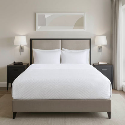1-Piece Full/Queen Essential Lark Coverlet, White - Soft Polyester Blanket