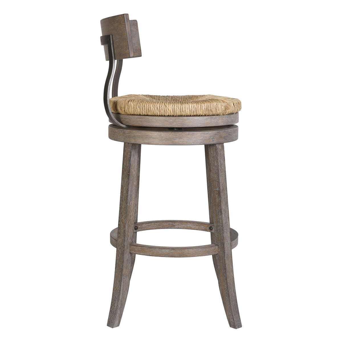 31" Wood Bar Stool - Gray Reclaimed Frame