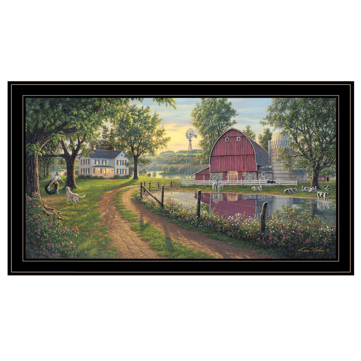Large Farmhouse Wall Art - Kim Norlien Road Home Framed Print