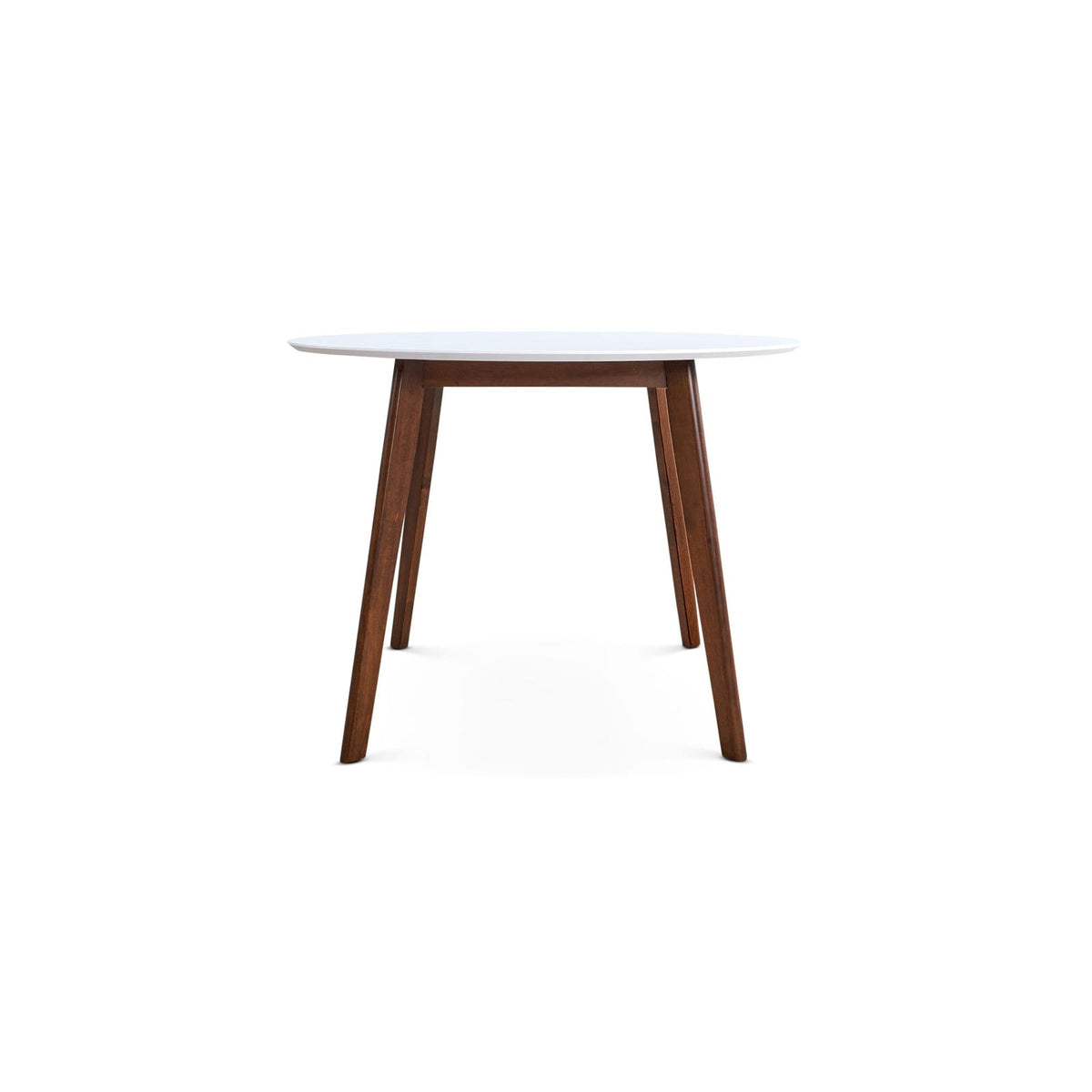 Mid-Century Modern Oval Dining Table with Solid Wood Legs for Dining Room