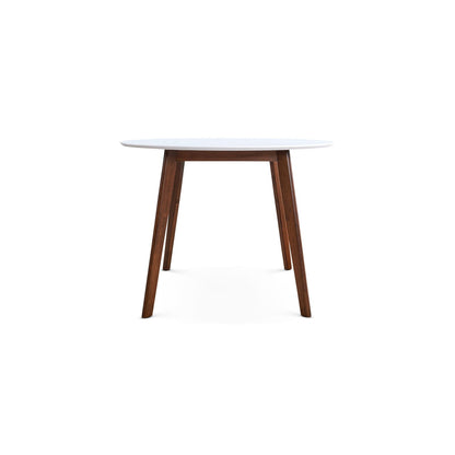 Mid-Century Modern Oval Dining Table with Solid Wood Legs for Dining Room