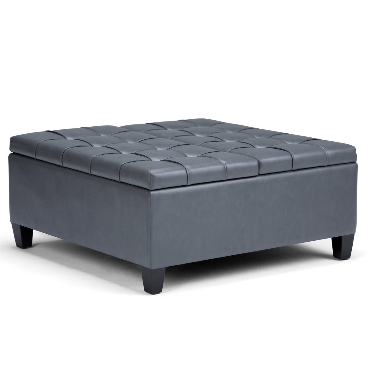 Dark Gray Storage Ottoman - 36" Wide Coffee Table with Lift Top for Living Room