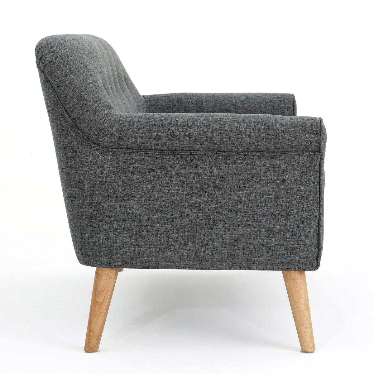 Gray Fabric Loveseat - 50.75" Two Seater