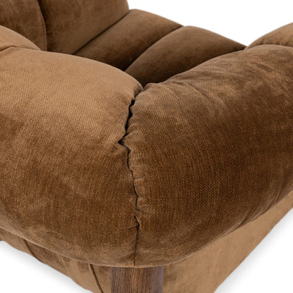 Bronze Polyester Accent Chair - 38.6" W x 39.8" D x 31.1" H