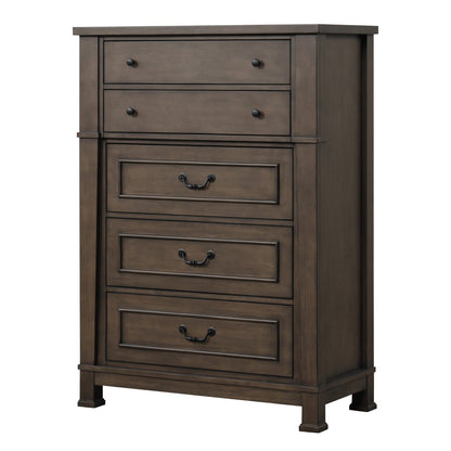 Transitional Dark Walnut Chest 1pc - Bedroom Dresser