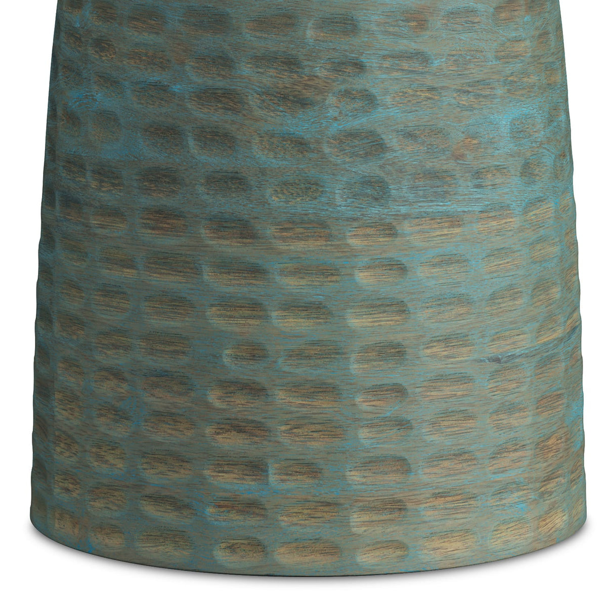 Blue Mango Wood Accent Table - 12.6" for Living Room