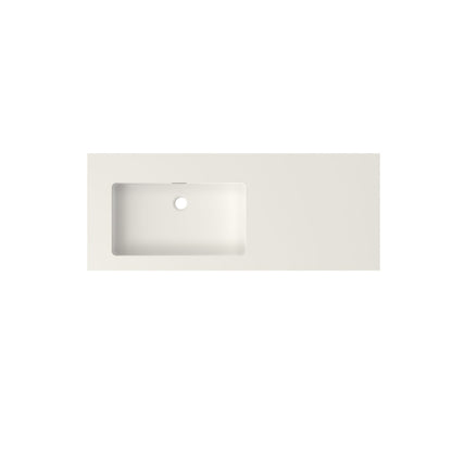 Matte White Stone Resin Bathroom Vanity - Durable & Flexible