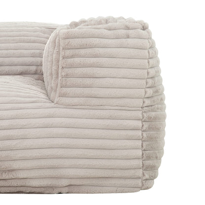 Beige Polyester Memory Foam Bean Bag Sofa - 71" Primary Living Space