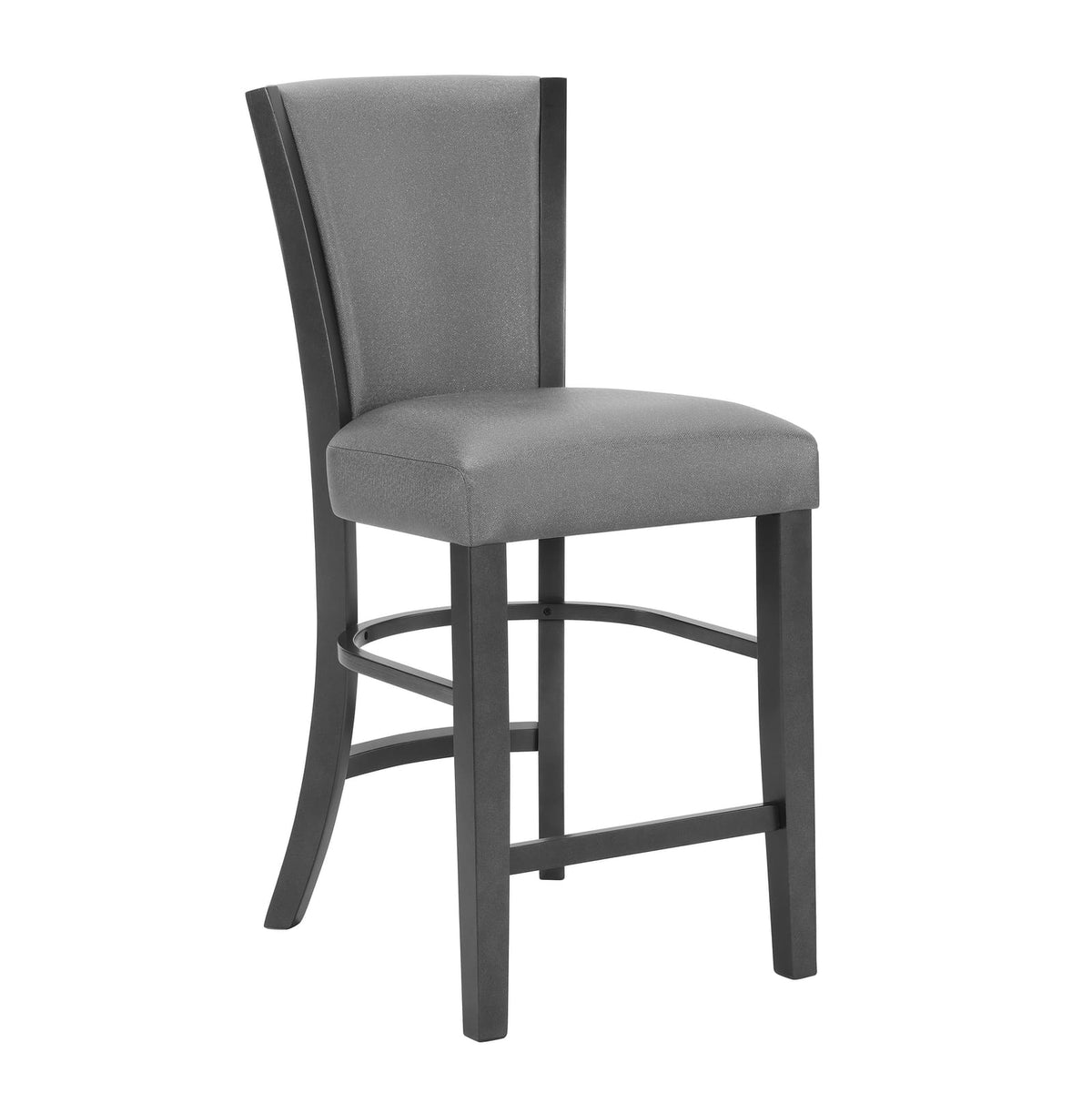 Gray Upholstered Dining Chairs - Set of 2 Counter Height