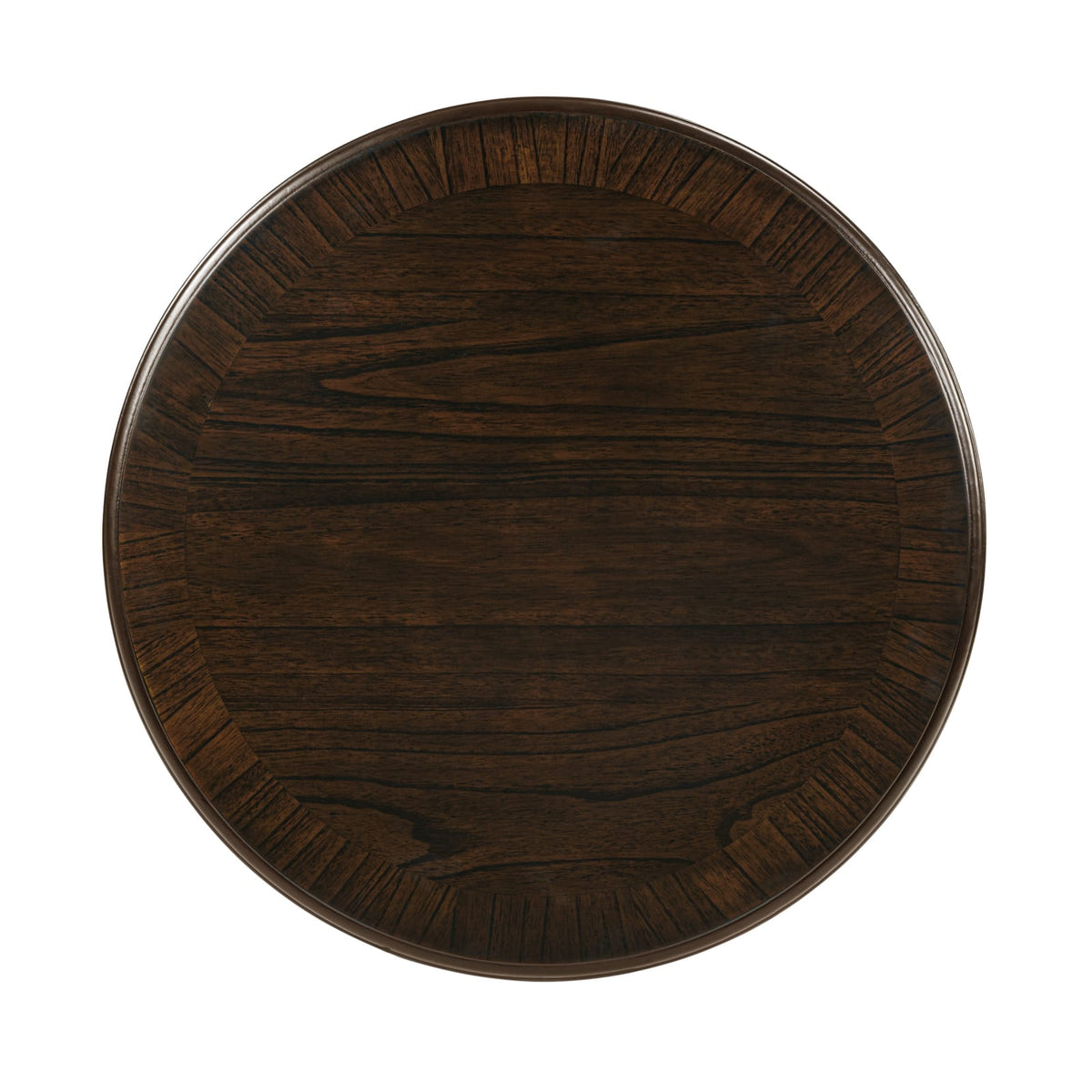 Retro Round Wooden End Table - Espresso, Sofa Side Table with X-Shape Base