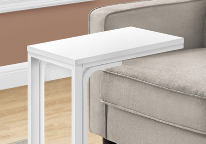 White MDF Bedside Table - 16 Inch Accent Table for Living Room