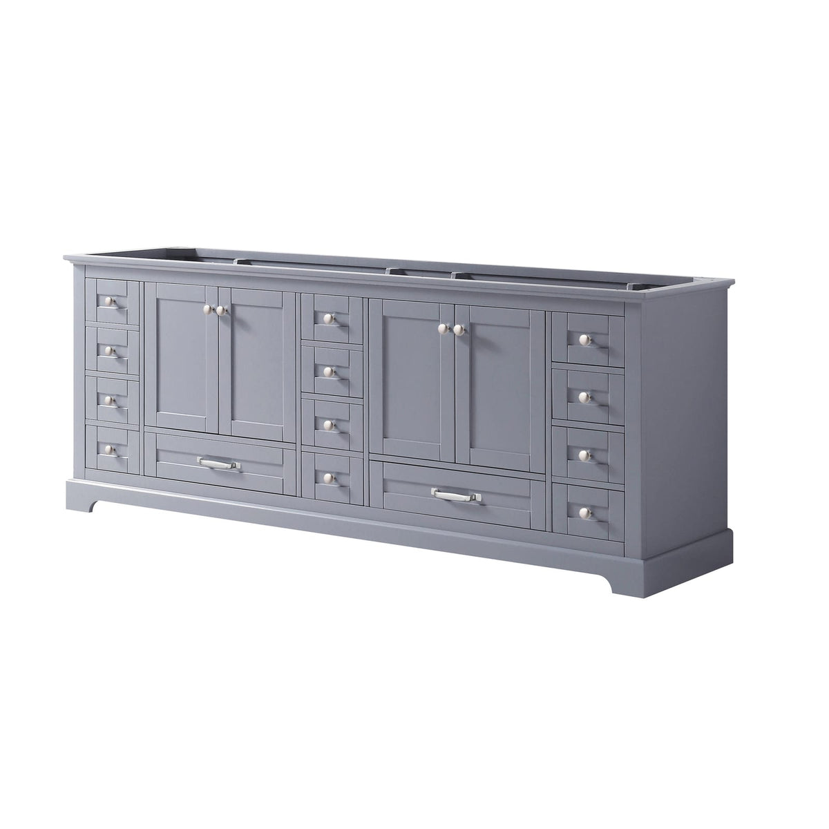 Dark Grey Double Bath Vanity - 84" Wide Storage Cabinet