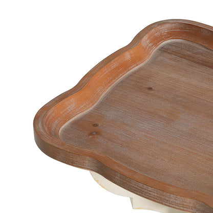Accent Table - Natural White MDF Hourglass Design
